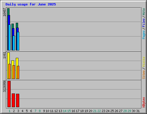 Daily usage for June 2025