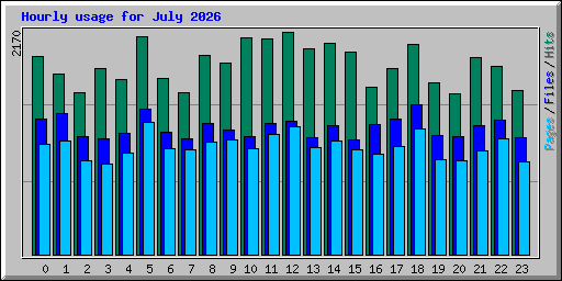 Hourly usage for July 2026