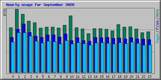 Hourly usage for September 2026